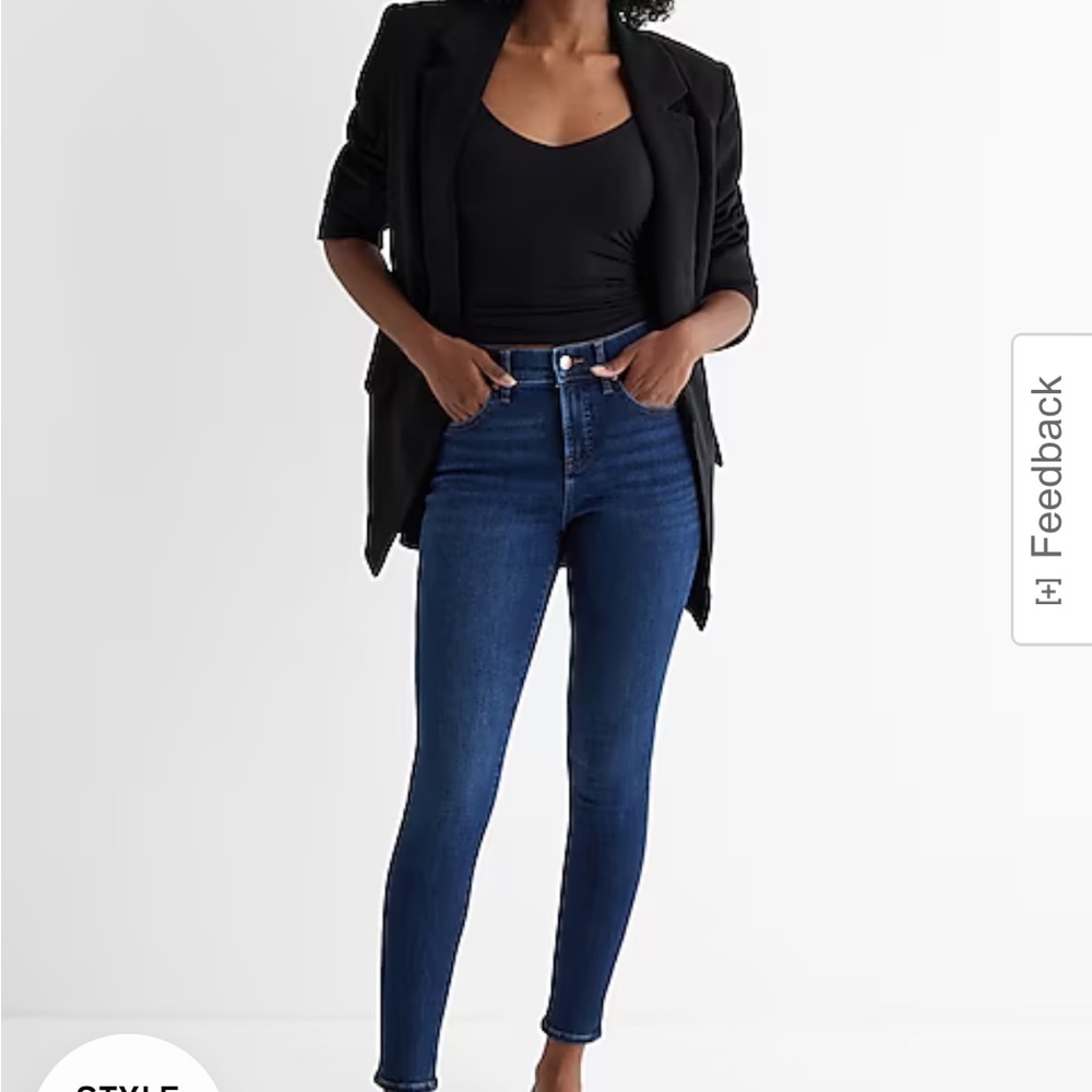 Mid Rise Dark blue  Skinny Jeans